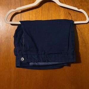 Navy Blue Polo Seer Sucker Shorts